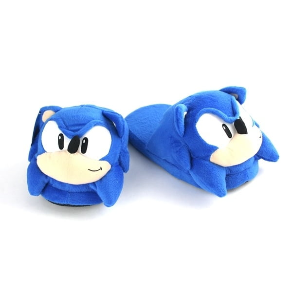 Sonic The Hedgehog Slippers Kids Sega 3D Ears Character Slip On Mules Warm Lined House Shoes 
