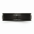 thumbnail image 3 of Stainless Steel 6mm Black IP-plated Brushed Center/Polished Edges Band Size: 8; for Adults and Teens; for Women and Men, 3 of 6
