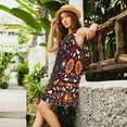 thumbnail image 2 of Fotbe Colorful Mexican2 Pattern Women’s Summer Tank Midi Dress – Sleeveless A-Line Dress, Floral T-Shirt Dress, Casual Flowing Beach Sundress, 2 of 7