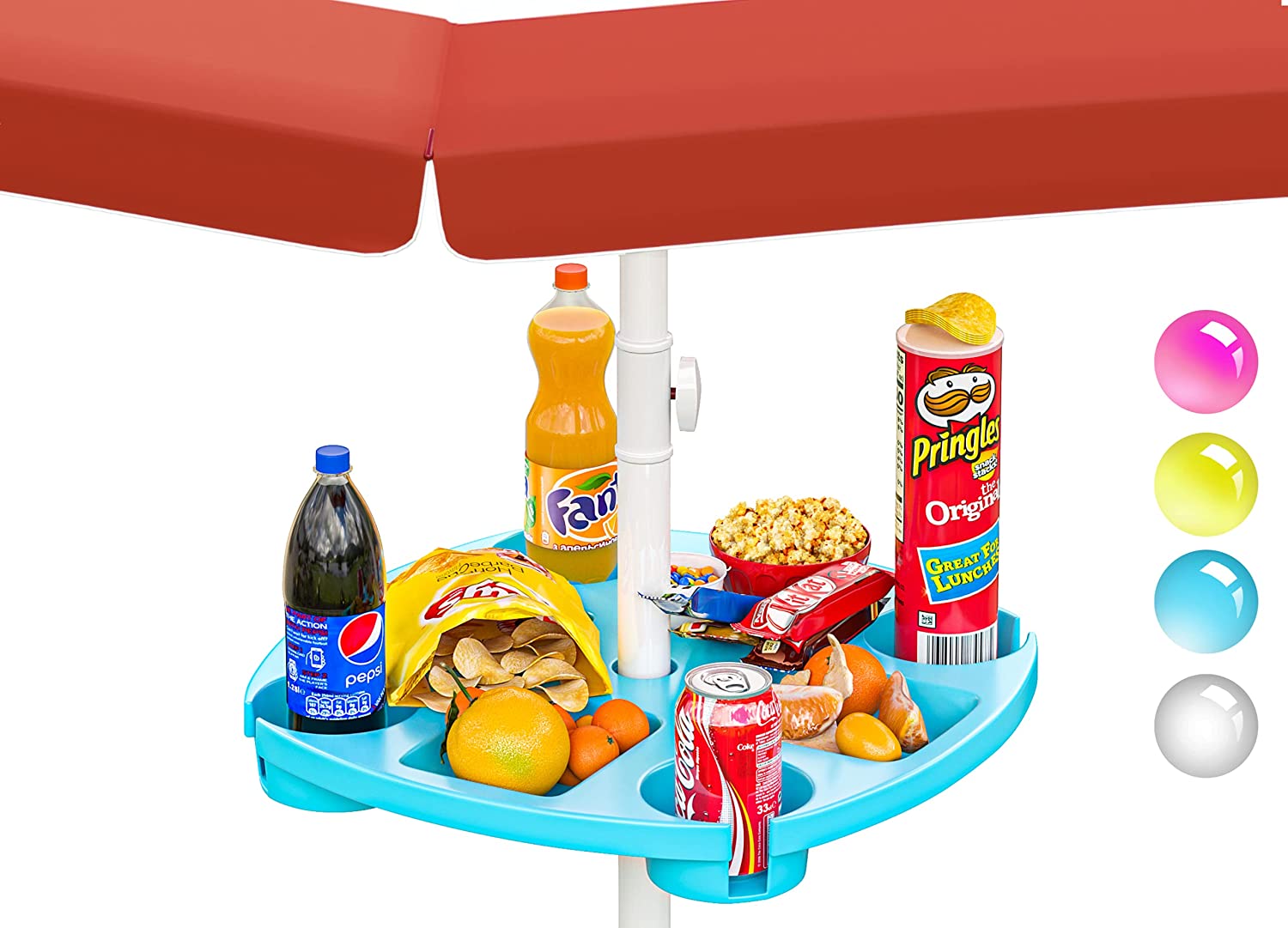 Skywin Umbrella Tray - Large Beach Umbrella Table Tray with