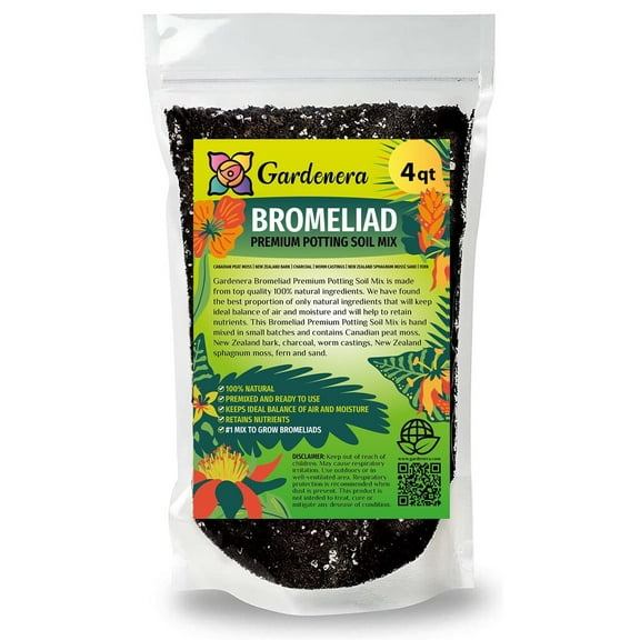 ⭐ PREMIUM Organic Bromeliad Mix by Gardenera - Elevate Your Plant Care Routine - 4 QUARTS