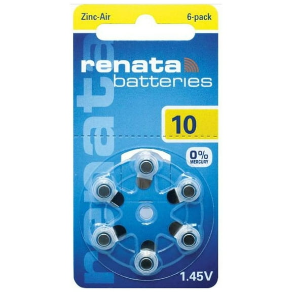 360-pack Size 10 (ZA10) Renata Hearing Aid Batteries