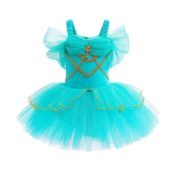 Vestido de Ballet para niña pequeña, leotardo de baile para niños, disfraz de princesa para Halloween, Alice, Anna, Belle, Jasmine, 3-8 años Fivean unisex
