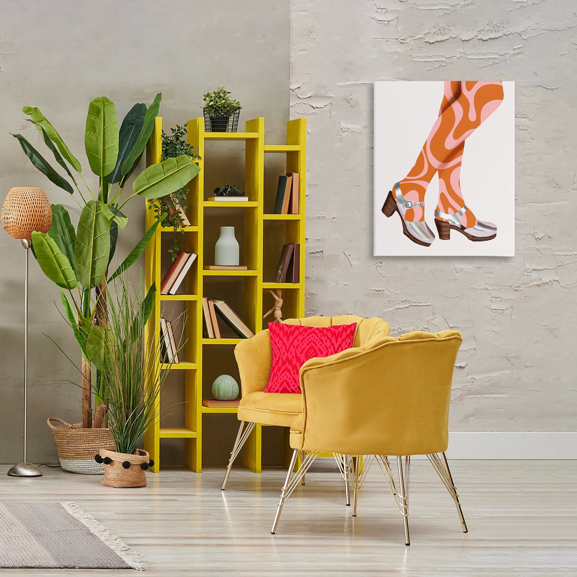 Stupell Industries Groovy Fashion Legs People Painting Wrapped Canvas Art Print Wall Art, 24 x 30