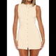 thumbnail image 2 of Vestido de Verano Acanalado con Botones para Mujer, Camiseta de Tirantes con Abertura Frontal, Sin Mangas, Ajustado y Elegante Amarillo S, 2 of 10
