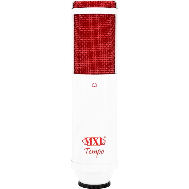 MXL TEMPO-KR Micrófono de condensador con alimentación USB 2.0 compatible con Mac y PC - Blanco/Rojo