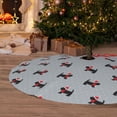 thumbnail image 6 of Sikiie Polka Dot Christmas Dog 30-48 inches {designName} Print Christmas Tree Skirt Snowman Xmas Tree Skirt with Edge Christmas Decorations for Holiday Party-30", 6 of 7