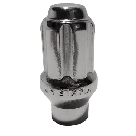 Closed End 14x1.5 Chrome 6 Spline ET Truck Lug Nut Locks Bulge