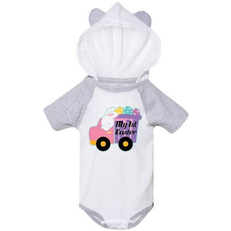 

Inktastic My 1st Easter Bunny Rabbit Egg Truck Gift Baby Girl Bodysuit