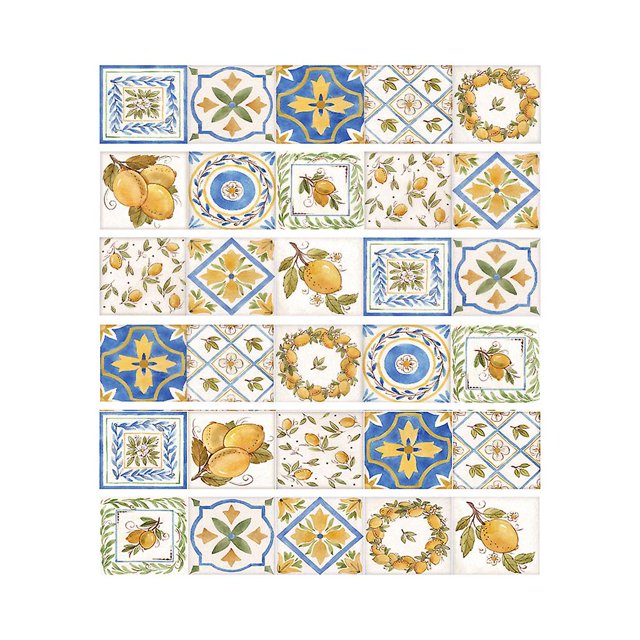 6 uds., pegatina para escalera de suelo de azulejo de frutas, decoración de Pvc para baño y cocina, calcomanías murales impermeables, papel tapiz artístico