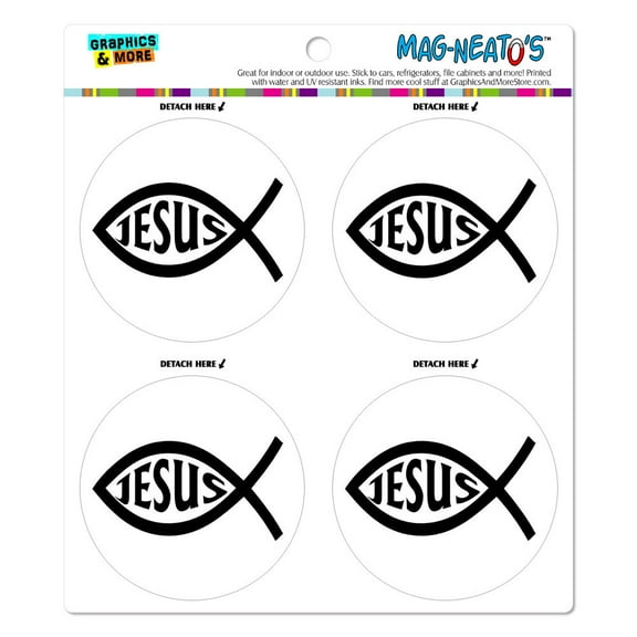 Ichthus Fish Christian Jesus MAG-NEATO'S(TM) Car/Refrigerator Magnet Set
