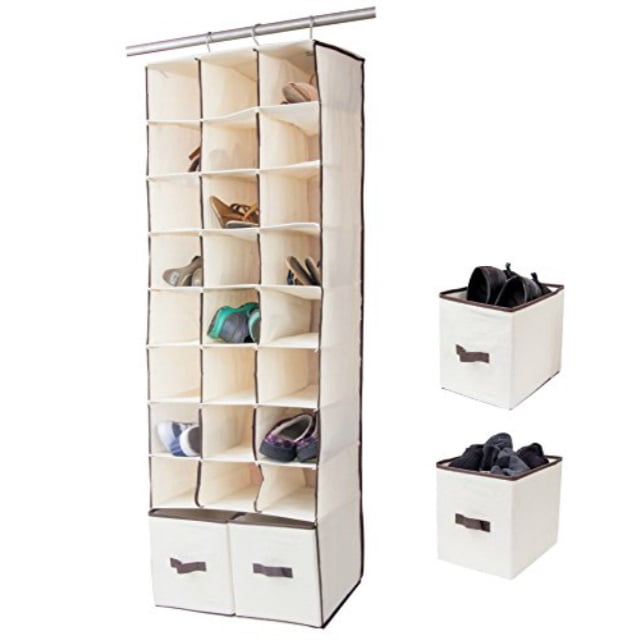 Vinsani 10 Section Hanging Clothes Organiser Shoe Storage Stand Organiser 