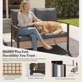 thumbnail image 5 of Deersky 4 Pieces Outdoor Patio Furniture Set with 2 All-Weather Wicker Rocking Chairs, Loveseat and Coffee Table, Easy Assembly for Balcony, Porch, Backyard, 5 of 9