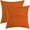 Bright Orange, variant on Aqua Green Chenille Decorative Couch Throw Pillow Covers, Soft Cushion Cases for Home Livingroom Sofa Décor, Pack of 2, 14 x 14 Inches
