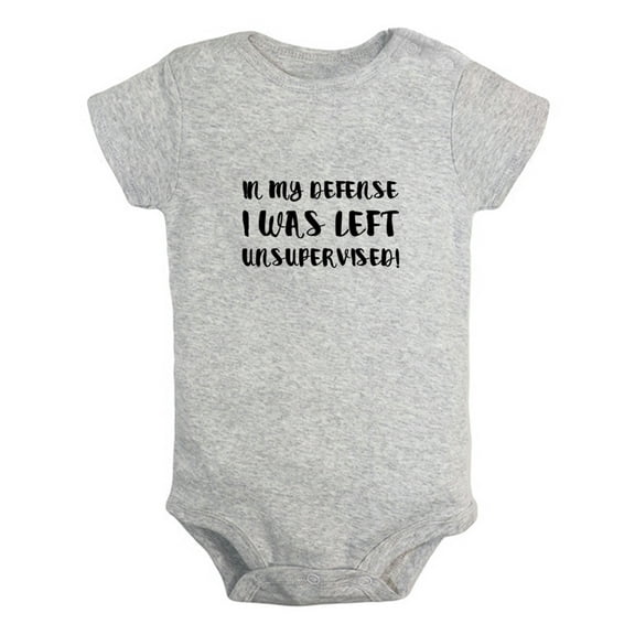In My Defense I Was Left Unsupervised Funny Rompers For Babies, Newborn Baby Unisex Bodysuits, Infant Jumpsuits, Toddler 0-24 Months Kids One-Piece Oufits
