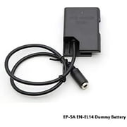 Mobile Power Adapter Usb Cable + 5V3A Charger + EP5A EP-5A EN-EL14 DummyBattery for Nikon P7800 P7100 D5500 D5200 D5100