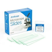 amscope 50 pre-cleaned blank microscope slides and 100 22x22mm square cover glass