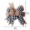 thumbnail image 4 of Christmas Buffalo Plaid Bow Burlap Black White Plaid Bows for Wreath Kitchen Decor 11.8 x 9.4 inch (Black&White), 4 of 8