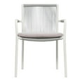 thumbnail image 3 of Seasonal Living Archipelago 18" Aluminum Dining Arm Chairs in White (Set of 2), 3 of 8