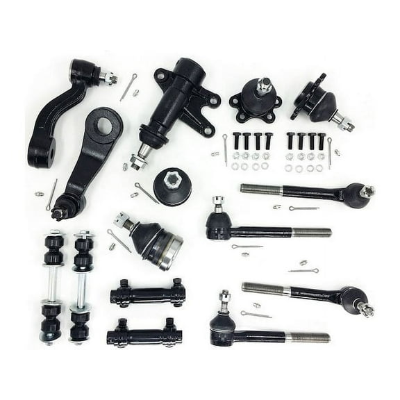 Front Ball Joints Tie Rods Sway Bar Links Idler and Pitman Arm Kit - Compatible with 1993 - 1999 GMC C1500 Suburban 1994 1995 1996 1997 1998