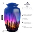 thumbnail image 2 of Northern Light Cremation Urn For Human Ashes Adult Male - 1 Large Urn For Women - Purple Mini Memorial Urns For Mom And Dad Set Of 4 - Blue Urns For Adults Brother (10&3) Inch, 2 of 7