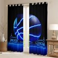 thumbnail image 2 of jejeloiu Basketball Game Gaming Black Out Curtains,Boys Ball Sport Curtains Pack of 2 (42x63 Each) For Adults, 2 of 6