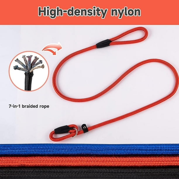 Slip Lead Dog Leash Heavy Duty Rope Slip Lead No Pulling Leash