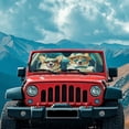 thumbnail image 3 of HUIACONG Cute Brown Dog Windshield Sunshade for Wrangler TJ JK Windshield Sunshade Visor Mat for Jeep Wrangler TJ JK JKU 1996-2018 Sun Shade Screen Accessories Keep Cool, 3 of 6