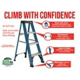 thumbnail image 4 of Louisville Ladder 4' Fiberglass Step Ladder, 8' Reach, 225-lb Capacity, W-3217-04, 4 of 11