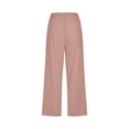 thumbnail image 5 of Pantalones capris para mujer, algodón y lino, con cordón holgado para verano, 5 of 5
