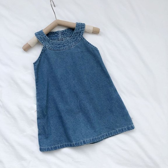 Toddler Kids Girls Summer Casual Cowboy Dress Party Clothes