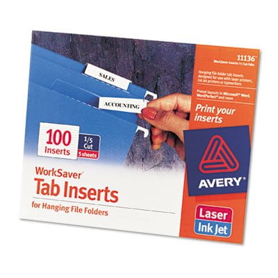 - AVE11136 - Printable Inserts for Hanging File FoldersGL09 Page Number - 811 By Avery