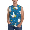 thumbnail image 2 of Lsque Cartoon Goose Print Men's Cotton Blend Sleeveless Muscle Shirts (S-3XL)- Moisture Wicking, Odor Protection, UPF 30+,XX-Large, 2 of 8