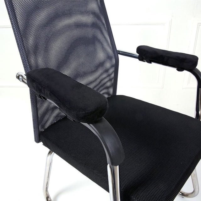 1 Pair Home Chair Armrest Portable Adjustable Computer Arm Cushion Stool Arm Elbow Support Cushion Arms Rest Pad Pillow Cover Black