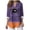 Light Purple_1, variant on Godom Halloween Shirts for Women Graphic Letter Print Oversized T Shirt 3/4 Long Sleeve Tees Tops