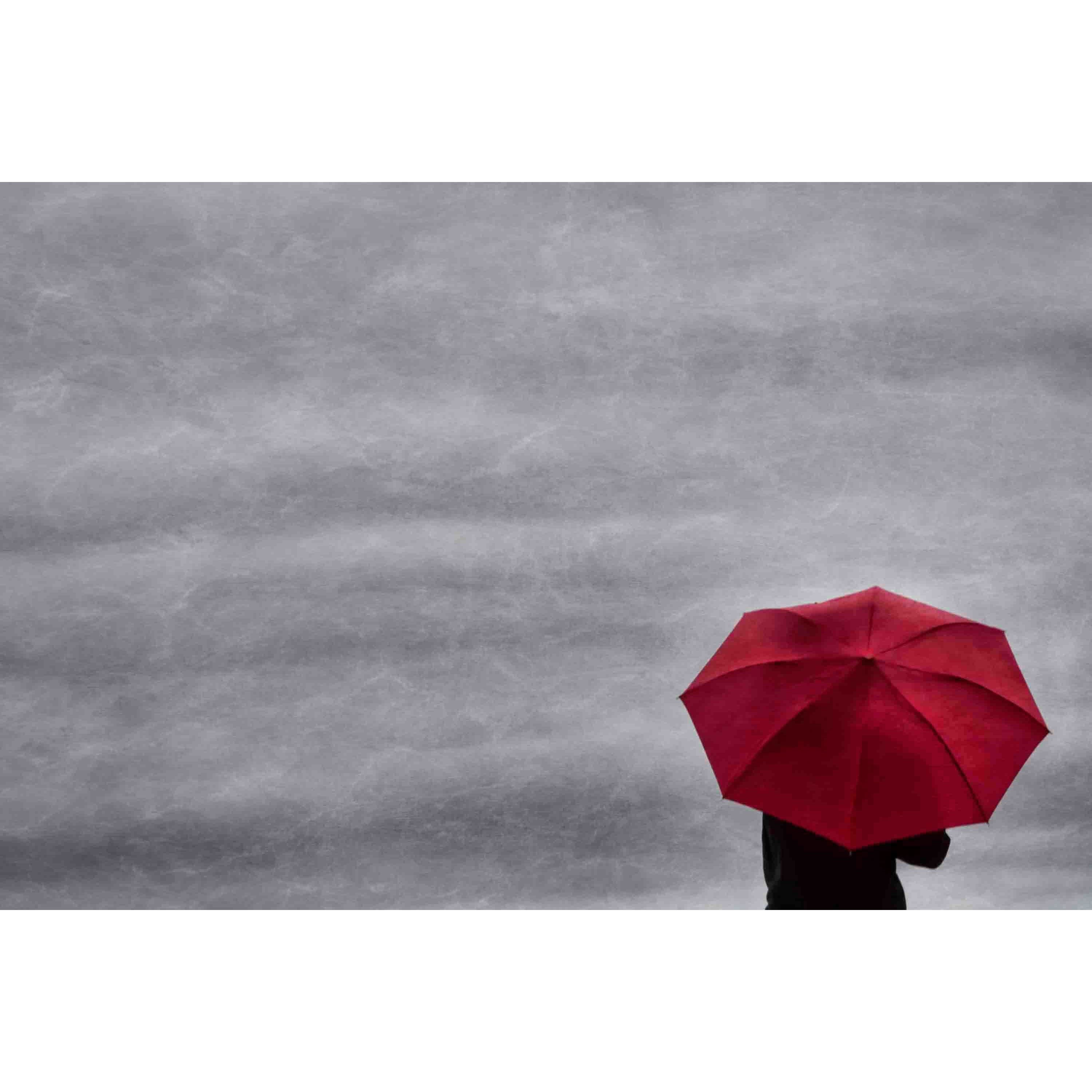 Marmont Hill "Little Red Umbrella 2" Painting Print on Canvas