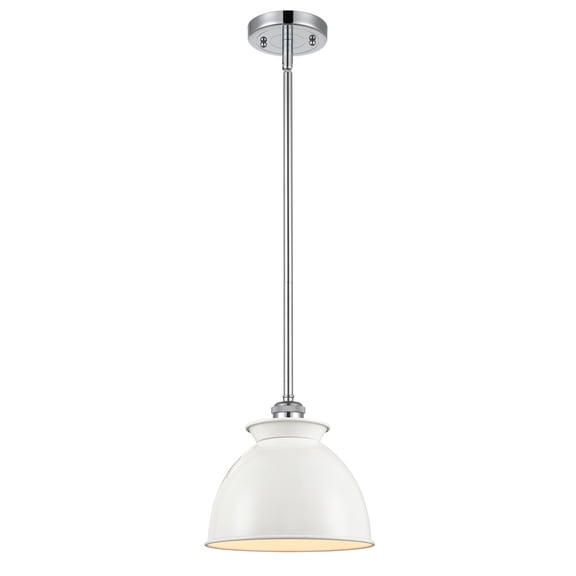 Innovations 516-1S-PC-M14-W-LED Adirondack 1 Light Pendant part of the Ballston Collection, Polished Chrome