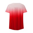 thumbnail image 2 of QLEICOM Womens Summer Tops Oversized T-shirts Short Sleeve V-Neck Tie-dye Casual Loose Tunic Tank Tops Women Shirts Blouses Red L, 2 of 5