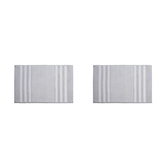 Alfombra de baño Matsuzay colección Fibre Classic gris claro 2Conjunto