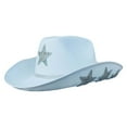 thumbnail image 4 of Women Cowboy Hat Wide Brim Rhinestone Tasseled Western Large Cap, 4 of 6