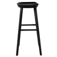 thumbnail image 6 of 30" Black Solid Wood Bar Stool, 6 of 7