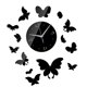 thumbnail image 4 of Reloj de pared geométrico 3D con pegatina acrílica silenciosa y mariposa decorativa para bricolaje negro2, 4 of 9