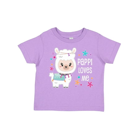 

Inktastic Pappi Loves Me- cute and happy llama Boys or Girls Toddler T-Shirt