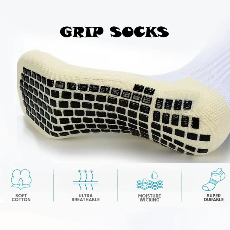  TEUEN Kids Grip Socks Soccer Anti Slip Athletic Socks