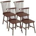 thumbnail image 2 of Homall Wood Windsor Dining Chair Set of 4,Farmhouse Spindle Back Chair for Kitchen & Dining Room, Brown, 2 of 7
