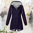 thumbnail image 6 of Sentmoon Spring Jackets Waterproof Hooded Neck Fall Jackets for Women 2026 Trendy Long Sleeve Raincoat with Pockets for Commuting Work City Walks Weekend Trips, 6 of 8