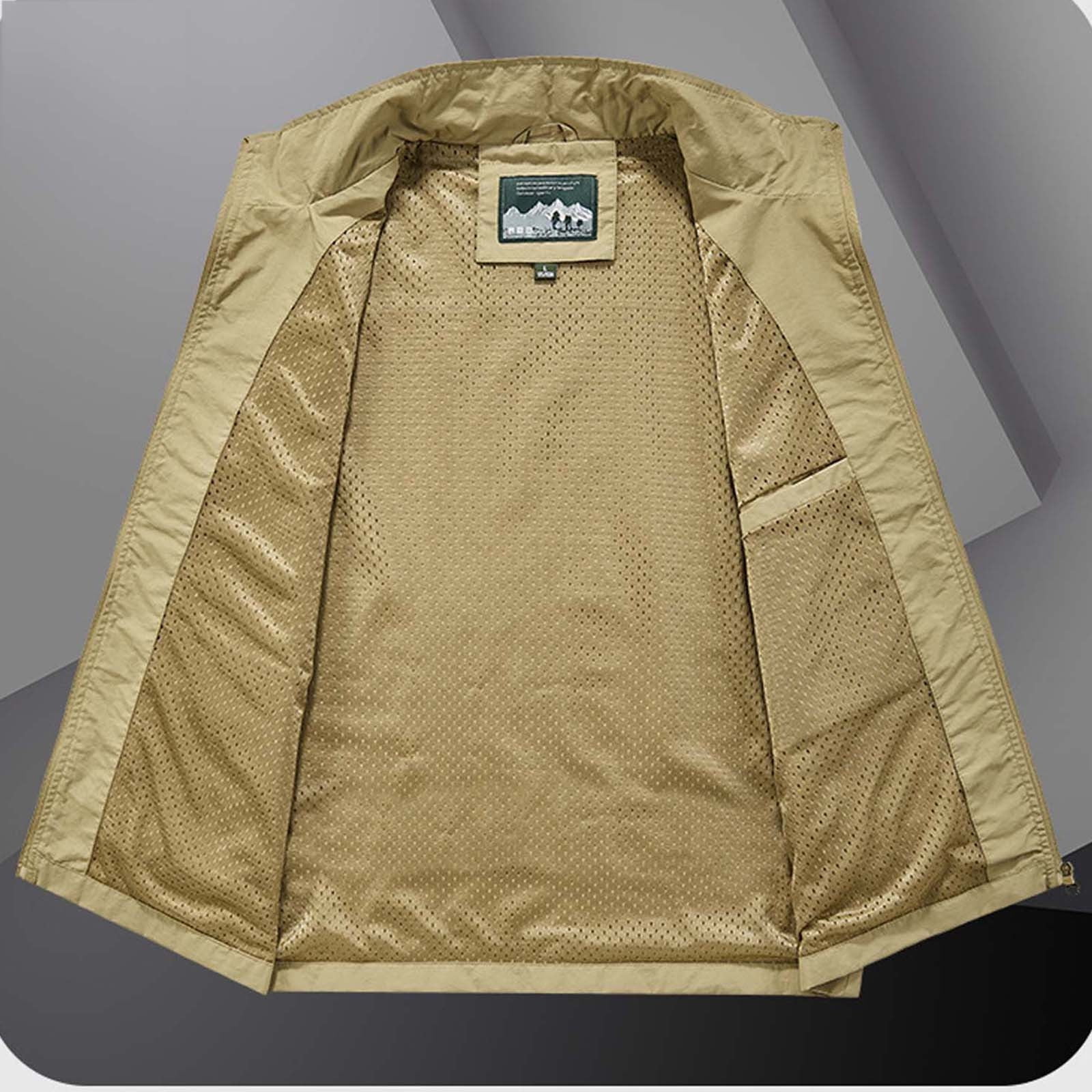 EQWLJWE Vente de la Fête des Pères! Gilets de Pêche pour Hommes avec Multiples Poches, Gilets Utilitaires de Voyage Safari avec Poches, Gilet Léger