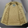 thumbnail image 4 of Yaoyar Men's Outdoor Work Fishing Travel Photo Zip Cargo Vest Jacket Pockets Quick Dry Hiking Vest Loose Vest Mountaineering Tooling Outdoor Vest Jacketst Khaki L, 4 of 8