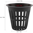 thumbnail image 4 of Garden Net Cup, Plastic Hydroponics Net Pot Basket Hydroponic Planting Mesh,2 Inch（black）, 4 of 5