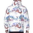 thumbnail image 7 of Goofa Snowy Cottage Holiday Scene for Men's Hooded Sweatshirt - Lightweight Pullover Hoodie with Kangaroo Pocket, Perfect for Everyday Wear-X-Large, 7 of 7